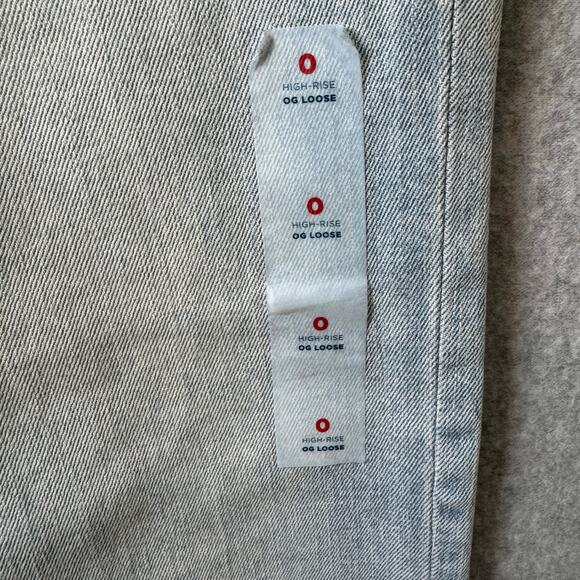 Old Navy High Rise Mom Jeans 27” Light Wash Relaxed Straight Leg Casual Boho New - Picture 4 of 13